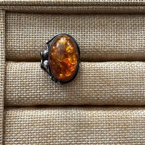 Sterling Amber ring
